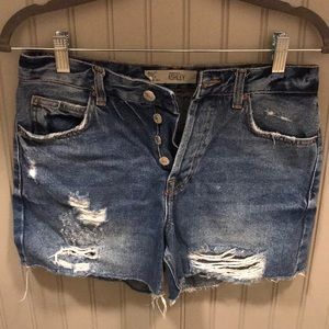 Topshop Moto Ashley Boyfriend Jean shorts